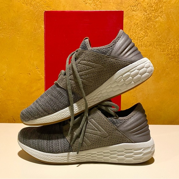 MEN’S NEW BALANCE FRESH FOAM CRUZ KNIT MCRUZKO2 SHOES, MILITARY OLIVE 9 2E WIDE - Picture 3 of 14